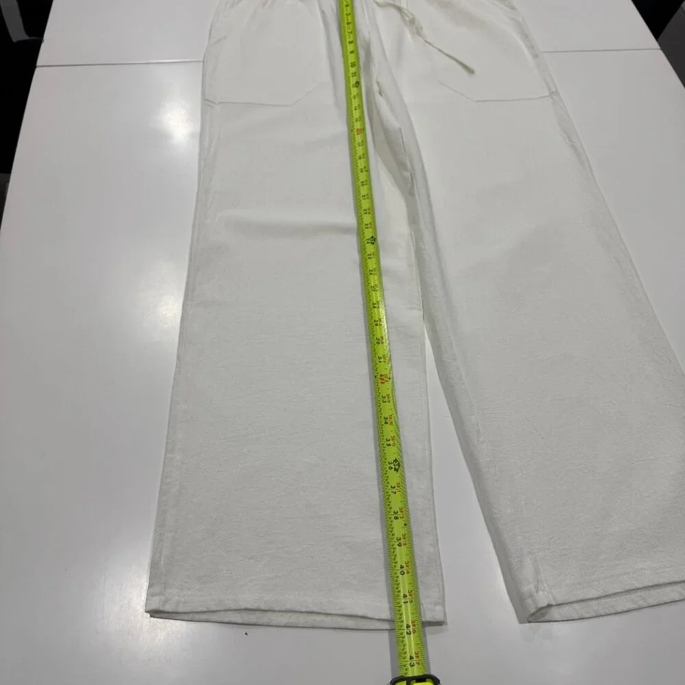 Men's Cotton and Linen Pants NEW, Size 3XL but measurements as L-XL